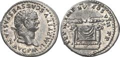 The Romans The Roman Empire Estimate: CHF 1'500.00 Titus, 79-81. Denarius (Silver, 3.54 g 7), 80. IMP TITVS CAES VESPASIAN AVG P M Laureate head of Titus to right. Rev. TR P IX IMP XV COS VIII P P Thu