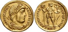 Roman Coins Roman Coins Estimate: CHF 1'200.00 Valentinian I, 364-375. Solidus (Gold, 4.40 g 6), Nicomedia, 367. D N VALENTINIANVS P F AVG Diademed, draped and cuirassed bust of Valentinian I to right
