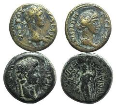 Lot of 2 Æ Roman Provincial coins, including Nero (Lydia, Sardis) and Trajan (Mysia, Germe). LOT SOLD AS IS, NO RETURNS