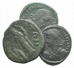 Lot of 3 Æ Roman Provincial and Roman Imperial coins, including Theodosius I and Constantius II. LOT SOLD AS IS, NO RETURNS