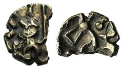 Celtic, Britain. 'Corieltauvi', Uninscribed, c. 50 BC - AD 30. AV Stater (18mm, 3.55g, 6h). South Ferriby type. Devolved head of Apollo r. R/ Disjointed horse l.; pellets aound. Cf. Van Arsdell 811-5.