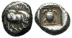 Dynasts of Lycia, Uncertain Dynast, c. 490/80-440/30 BC. AR Stater (18mm, 9.28g, 2h). Boar standing r. R/ Turtle within dotted incuse square. Falghera 48; SNG Copenhagen Supp. 385-6; SNG von Aulock 40