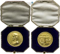 House of Habsburg | RDR Ferdinand II, House of Habsburg Gold medal (10 Ducat). Salvator Mundi - Gift of the city of Vienna. Vienna. After 1616, before 1663. Case. Very rare! Ferdinand II., RDR Goldmed