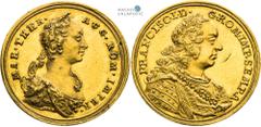 House of Habsburg | RDR Maria Theresa, House of Habsburg Gold medal 1753 (Ducat). Visit of the new mint in Vienna. Vienna. Maria Theresia, RDR Goldmedaille 1753 (Dukat). Besuch im neuen Münzhaus in Wi
