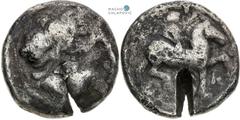 Celts | Kelten Pannonia and Balkan, Celts Tetradrachm. Imitation of Philippos II Test cut. Pannonien und Balkan, Kelten Tetradrachme. Philipps II. Imitation Prüfhieb. Panonie a Balkán, Kelti Tetradrac