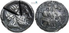 Celts | Kelten Pannonia and Balkan, Celts Tetradrachm. Imitation of Philippos II Test cuts. Pannonien und Balkan, Kelten Tetradrachme. Philipps II. Imitation Prüfhiebe. Panonie a Balkán, Kelti Tetradr