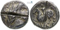 Celts | Kelten Pannonia and Balkan, Celts Tetradrachm. Imitation of Philippos II Test cuts. Pannonien und Balkan, Kelten Tetradrachme. Philipps II. Imitation Prüfhiebe. Panonie a Balkán, Kelti Tetradr