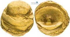 Bohemia, Celts Stater (2nd/1st century BC). Muschel type Böhmen, Kelten Stater (2./1. Jh. v. Chr.). Muscheltyp Čechy, Kelti Statér (2./1. stol. př. Kr.). Mušlový typ 7,31 g, 15-17 mm, Au, Paulsen 319–