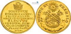 Joseph II, House of Habsburg Gold token 1764 (3/4 Ducat). Coronation of the King of the Romans in Frankfurt am Main Rare! Joseph II., RDR Goldjeton 1764 (3/4 Dukat). Krönung zum römischen König in Fra