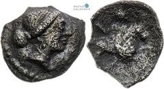 Bohemia, Celts Obol. Žehuň type Light traces of corrosion. Partly broken off. Rare! Böhmen, Kelten Obol. Typ Žehuň Kleine Korrosionsspuren. Abgespaltet. Selten! Čechy, Kelti Obol. Typ Žehuň Drobné sto