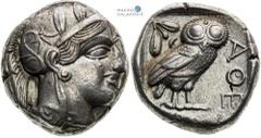 Athens, Ancient Greece Tetradrachm Nice patina. Athen, Antikes Griechenland Tetradrachme Schöne Patina. Atény, Staroveké Řecko Tetradrachma Pěkná patina. 17,17 g, 22,5-24 mm, EF / EF