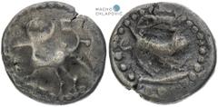Northwestern Slovakia, Celts. Tetradrachm. Nitra type. Light traces of corrosion. Slight mint-made crack. Somewhat weakly struck. Very rare! Nordwestslowakei, Kelten. Tetradrachme. Typ Nitra. Kleine K