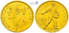 Czechoslovakia (1918-1939), Period after 1918. Gold medal 1933 (Ducat). Antonín Švehla – 60th birthday. Kremnitz. Rare! Tschechoslowakei (1918-1939), Zeitraum nach 1918. Goldmedaille 1933 (Dukat). Ant