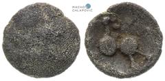 Central Europe, Celts. Obol (1st century BC). Karlstein type. Mint-made crack. Light traces of corrosion. Mitteleuropa, Kelten. Obol (1. Jh. v. Chr.). Typ Karlstein. Leicht geborsten. Kleine Korrosion