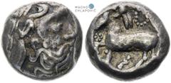 Pannonia and Balkan, Celts. Tetradrachm. Eselohr type. Nice patina. Pannonien und Balkan, Kelten. Tetradrachme. Typ Eselohr. Schöne Patina. Panonie a Balkán, Kelti. Tetradrachma. Typ Eselohr. Pěkná pa