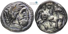 Pannonia and Balkan, Celts. Tetradrachm. Imitation of Philippos II. Countermark. Pannonien und Balkan, Kelten. Tetradrachme. Philipps II. Imitation. Gegenstempel. Panonie a Balkán, Kelti. Tetradrachma