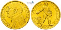 Czechoslovakia (1918-1939), Period after 1918. Gold medal 1933 (Ducat). Antonín Švehla - 60th birthday. Kremnitz. Rare! Tschechoslowakei (1918-1939), Zeitraum nach 1918. Goldmedaille 1933 (Dukat). Ant