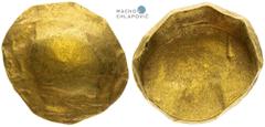 Celts | Kelten Northwestern Slovakia. Celts. Stater (2nd/1st century BC). Schaufelförmiger type. The oldest variant of shovel-shaped type. High gold content 95 %! Very rare! Nordwestslowakei. Kelten. 