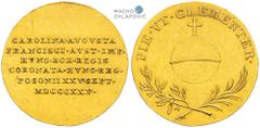 Austrian Empire | Kaisertum Österreich Francis I. Austrian Empire. Gold Token 1825 (1 1/4 Ducat). Carolina Augusta. Coronation of the Hungarian Queen in Pressburg. Vienna. Rare! Franz I.. Kaisertum Ös
