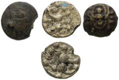 Celts | Kelten Bohemia. Celts. Obol (3–2nd century BC) (4 pcs). Bi (2x), Horoměřice–Dřemčice, Zvěřínek types. Rare! Böhmen. Kelten. Obol (3–2. Jh. v. Chr.) (4 Stk). Typ Bi (2x), Horoměřice–Dřemčice, Z