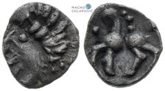 Celts | Kelten Moravia. Celts. Obol (2nd/1st century BC). Staré Hradisko type. Rare in this condition. Mähren. Kelten. Obol (2./1. Jh. v. Chr.). Typ Staré Headisko. Selten in dieser Erhaltung. Morava.