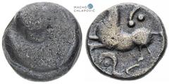 Celts | Kelten Moravia / Lower Austria. Celts. Obol (3rd/2nd century BC). Roseldorf / Němčice II type. Nice patina. Rare! Mähren / Niederösterreich. Kelten. Obol (3./2. Jh. v. Chr.). Typ Roseldorf / N