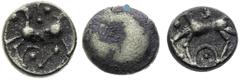 Celts | Kelten Moravia / Lower Austria. Celts. Obol (1st half of 2nd century BC) (3 pcs). Roseldorf / Němčice II type. Mähren / Niederösterreich. Kelten. Obol (1. Hälfte des 2. Jh. v. Chr.) (3 Stk). T