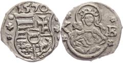Maximilian II. 1564 - 1576 Obol 1570 Kremnitz ; Kremnica, Good VF / Good VF Maximilián II., Obol 1570 Obol