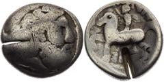 Dacia, Celts Tertadrachm, Philip II Macedon imitation Original cuts, to ensure it is a solid precious metal, not silver plated. Dakien, Kelten Tetradrachme, Philip II. von Makedonien Nachprägung Dacie