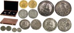 House of Habsburg / RDR Matthias II, House of Habsburg Coins of Matthias II (7 pcs), The collection contains all regularly used nominals, starting with golden ducat, followed by thaler, 1/2 thaler, 1/