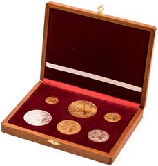 Czechoslovakia / Tschechoslowakei Restrikes and Replicas, Period after 1918 Set of gold and silver medals (1934) 2016 (6 pcs), Reviving of Kremnitz´s mining. 10 Ducats, 5 Ducats, 2 Ducats, 1 Ducat, La