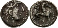 Ancient coins / Antike Southern Slovakia / Northern Hungary, Boii, Celts Obol Unpublished. Südslowakei / Nord-Ungarn, Boier, Kelten Obol Unediert. Južné Slovensko / Severné Maďarsko, Bójovia, Kelti Ob