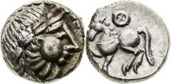 Ancient coins / Antike Serbia (Syrmia), Scordisci, Celts Obol, Kugelwange type Serbien (Syrmien), Skordisker, Kelten Obol, Typ Kugelwange Srbsko (Syrmia), Skordiskovia, Kelti Obol, Typ Kugelwange 0,89