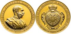 Medals / Medaillen Francis Joseph I, Austrian Empire Gold Medal 1892 (25 Ducats), The Visit of the Emperor in Brno According to the knowledge of the auction house, only 1 piece appeared on the market!