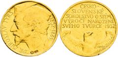 Period after 1918 / Zeitraum nach 1918 Czechoslovakia (1918 - 1939), Period after 1918 Gold Medal 1932 (Ducat), Dr. Miroslav Tyrš. Anniversary of his birth Minted 1 742 pcs. Scratches. Tschechoslowake