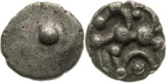 Bohemia Region, Celts Obol (2nd century BC), Němčice / Roseldorf type (bohemian coinage) Böhmen Region, Kelten Obol (2. Jh. v. Chr.), Typ Němčice / Roseldorf (böhmische Prägung) Čechy, Kelti Obol (2. 