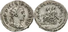 Roman Empire / Römische Kaiserzeit Philippus Arabs, Roman Empire Antoninianus Light traces of corrosion Philippus Arabs, Römische Kaiserzeit Antoninianus Kleine Korosionspuren Philippus Arabs, Římské 