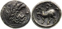 Celts / Kelten Serbia, Scordisci, Celts Tetradrachm (3rd/2nd century BC), Helmschweifreiter type Little scratches Serbien, Skordisker, Kelten Tetradrachme (3./2. Jh. v. Chr.), Typ Helmschweifreiter Kl