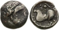 Celts / Kelten Serbia, Scordisci, Celts Tetradrachm , Baumreiter type Edge nick Serbien, Skordisker, Kelten Tetradrachme , Typ Baumreiter Randfehler Srbsko, Skordiskové, Kelti Tetradrachma , Typ Baumr