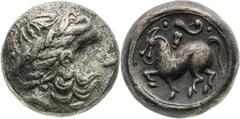 Celts / Kelten Serbia, Scordisci, Celts Tetradrachm (3rd/2nd century BC), Helmschweifreiter type Little scratches Serbien, Skordisker, Kelten Tetradrachme (3./2. Jh. v. Chr.), Typ Helmschweifreiter Kl