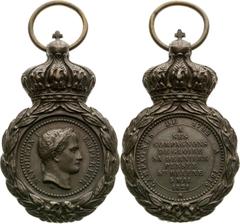 World coins / Münzen der Welt France, World coins Medal 1821, Napoleon I Bonaparte (*1769 - † 1821), "St. Helena Medal" Little scratches Old label included Frankreich, Münzen der Welt Medaille 1821, N