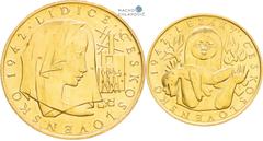 Period after 1918 | Zeitraum nach 1918 Czechoslovakia (1960-1989), Period after 1918 Set of gold Medals 1972 (4 pcs). Lidice - Lezaky. Set to comemmorate the fallen and the martyred (10, 5, 2 and 1 Du
