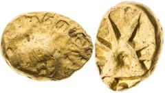 Celts | Kelten Bohemia, Celts 1/8 Stater (2nd/1st century BC). Muschel type Little scratches. Böhmen, Kelten 1/8 Stater (2./1. Jh. v. Chr.). Muscheltyp Kleine Kratzer. Čechy, Kelti 1/8 Statér (2./1. s