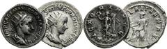 Roman Empire | Römische Kaiserzeit Gordianus III, Roman Empire Antoninianus (2 pcs) Gordianus III., Römische Kaiserzeit Antoninianus (2 St.) Gordianus III., Římské císařství Antoninián (2 ks) about EF