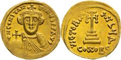Byzantine Empire | Byzantinisches Reich Constans II, Byzantine Empire Solidus. Officina A. Constantinople. Lightly weakly struck.. Konstans II., Byzantinisches Reich Solidus. Offizin A. Konstantinopel