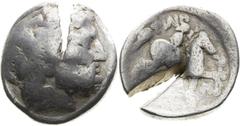 Celts | Kelten Pannonia and Balkan, Celts Tetradrachm . Imitation of Philip II of Macedon Test cut.. Pannonien und Balkan, Kelten Tetradrachme . Imitation von Tetradrachmen Philipps II. von Makedonien