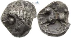 Celts | Kelten Bohemia, Celts Obol (2nd/1st century BC). Stradonice type Slightly broken off. Böhmen, Kelten Obol (2./1. Jh. v. Chr.). Typ Stradonice Leicht abgespaltet. Čechy, Kelti Obol (2./1. stol.