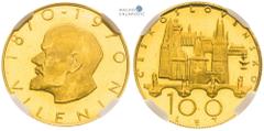 Czechoslovakia after 1918 | Tschechoslowakei nach 1918 Czechoslovakia (1960-1989), Period after 1918 Gold medal 1970 (Ducat). V. I. Lenin, 100 years from his birth NGC PF67 ULTRA CAMEO. Tschechoslowak
