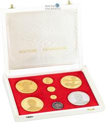 Czechoslovakia after 1918 | Tschechoslowakei nach 1918 Czechoslovakia (1960-1989), Period after 1918 Set od gold and silver medals (8 pcs). Alexander Dubček / Map of Czechoslovakia, Hradčany with a fl