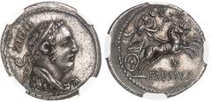 Monnaies Romaines République Romaine Faustus Cornelius Sulla Denier en argent - Rome (56) D'une qualité hors norme. Le plus bel exemplaire connu. Exemplaire de la vente Leu 48 du 10 mai 1989, N° 286 e
